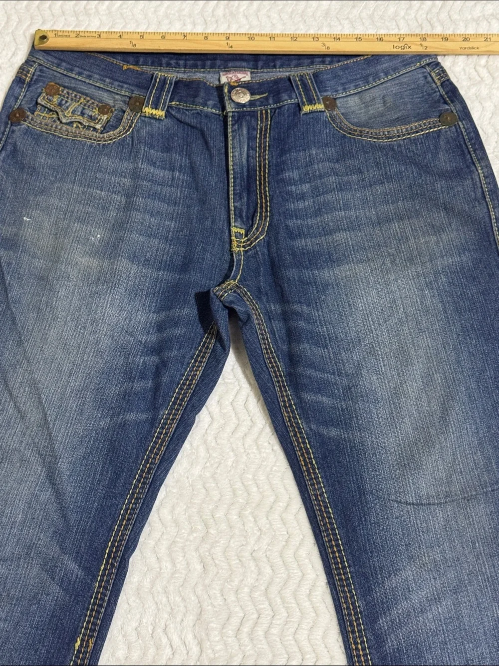 Vintage True Religion Bobby Super T Jeans Mens Size 36 Thick Stitch MADE IN USA